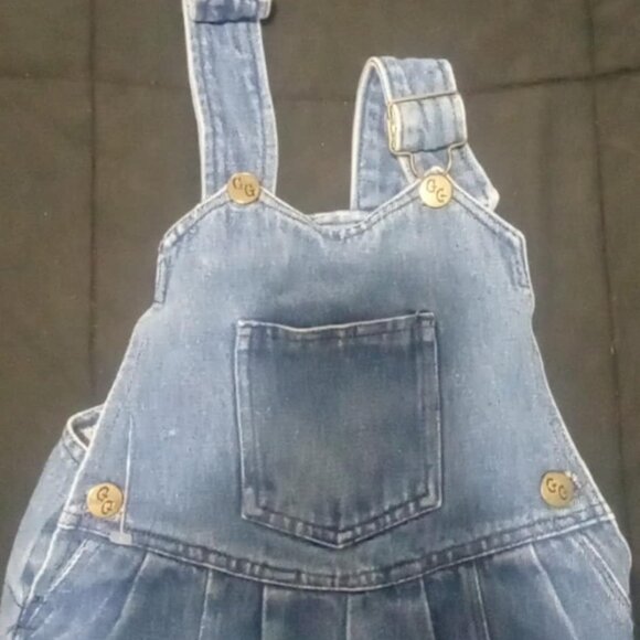 Vintage 80s-90s 100%cotton denim Overall dress toddlers size 3 - Picture 5 of 5